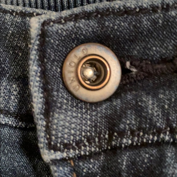 Uniqlo dark stretchy denim jeans unisex - Picture 2 of 5